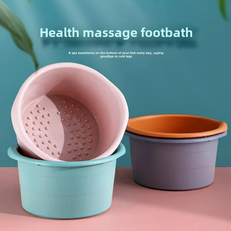 Thickened Plastic Foot Bath Tub For Elderly Adults Massage Foot Bathing Buckets Small Leg Washing Basin Elderly Care