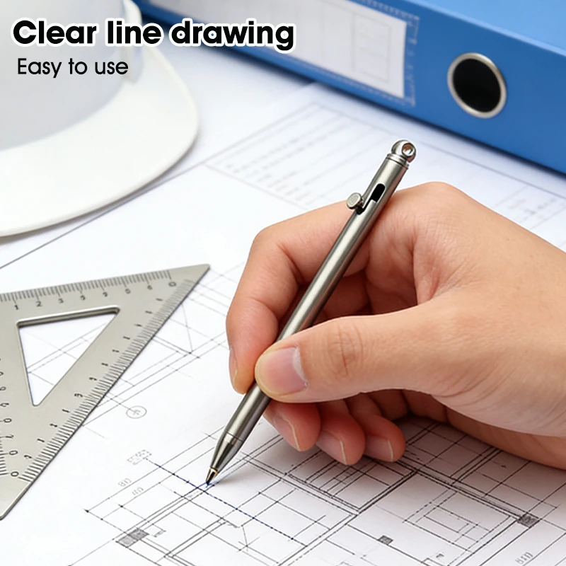 1PC Mini Keychain Titanium Pen EDC Portable Travel Pocket Pen Personality Creative Signature Ballpoint Pen Smooth To Write