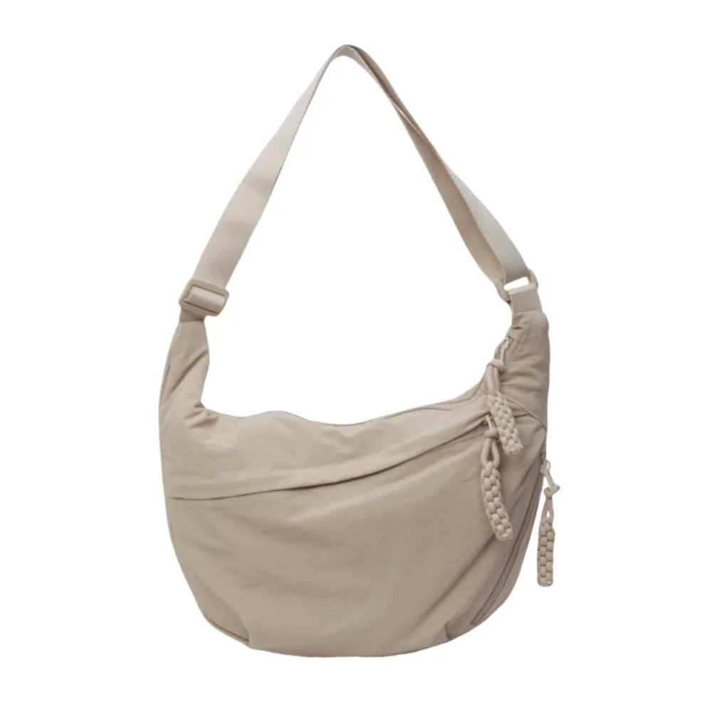 New Canvas Crossbody Bags Large Capacity Korean Simplified Shoulder Bag Solid Color Lightweight Sports Hobos Bag Men