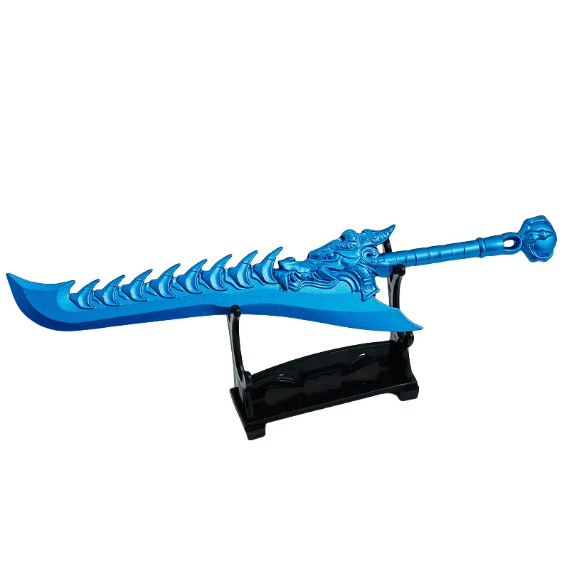 22 CM Ne Zha 2 Chinese Anime Randapparatuur Ao Guang Wapen Draak Tanden Mes Volledig Metalen Ambachtelijke Model Collectible Ornament jongen Speelgoed