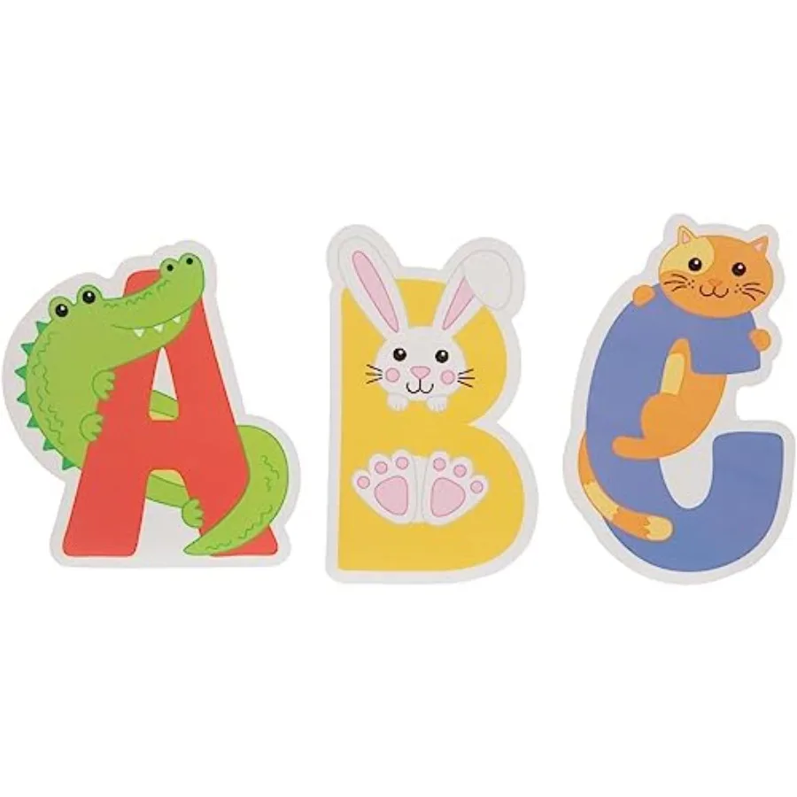 

Animal Alphabet Bulletin Board Large Paper Cutouts - 26 Piece - 4.5 x 9 Inches