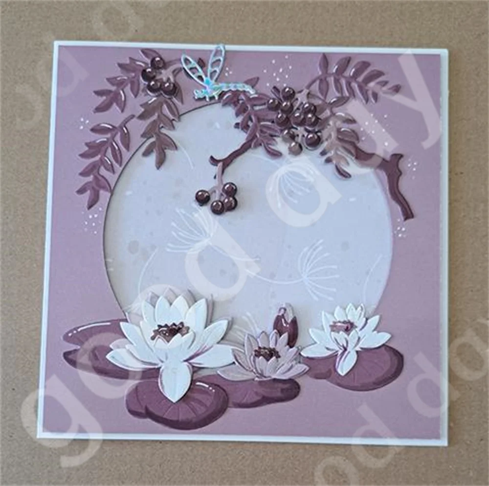 Water Lily Metal Cutting Dies for DIY Scrapbooking Holiday Greeting Card Embossing Craft Album Decoration Handmade