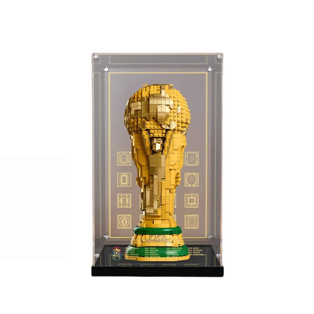 Luxury Lighting Acrylic Dustproof Display Box for lego 43020 World Cup Trophy Model Storage Box Case(Lego Set not Included)