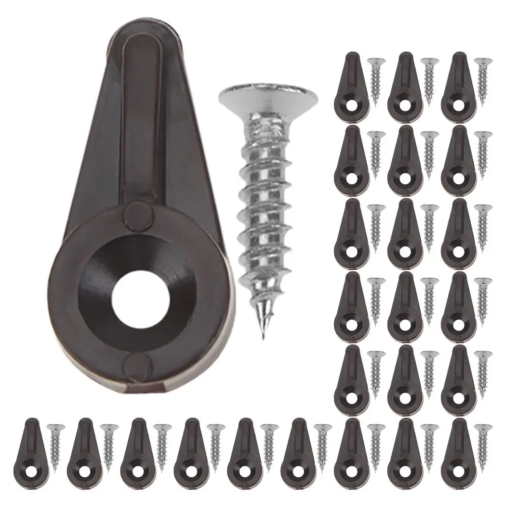 

50 Pcs Mirror Fixing Clips Durable Plastic Cabinet Door Glass Retainer Clamp Safe Holders Wardrobe Bookcase Hardware