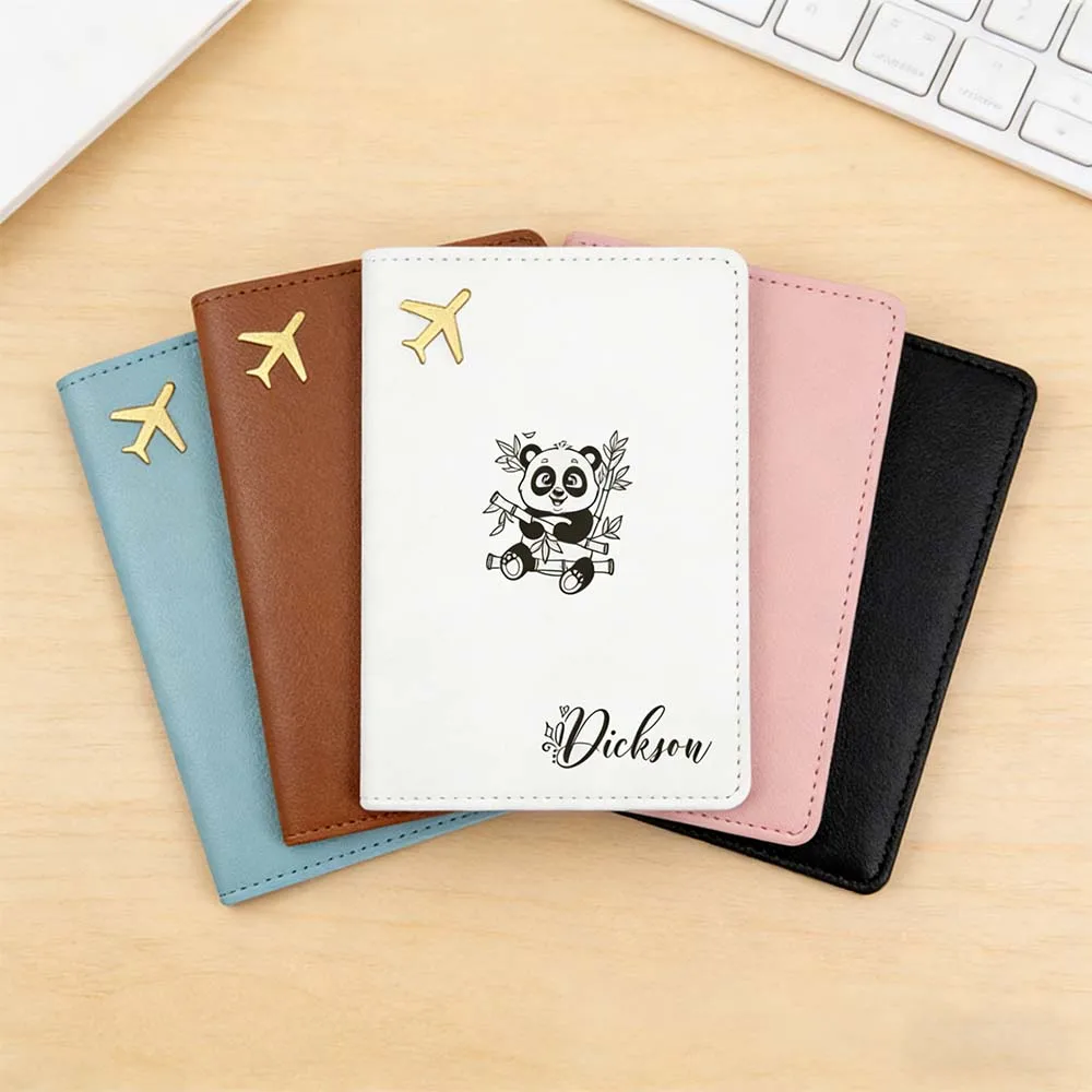 

1pc Personalized Name Passport Cover Grandparent Gift Leather Passport Holder Personalized Design