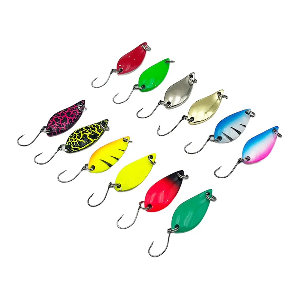 

Набор рыболовных приманок, 43 шт., крючки с колючками, набор разноцветных металлических приманок для речной рыбалки, легкий дизайн, различные размеры