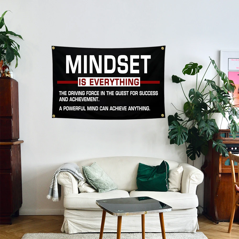 Discipline Motivational Flag 3x5 Ft Mindset is Everything Flag Gym Motivational Inspirational Banner Flags for Room