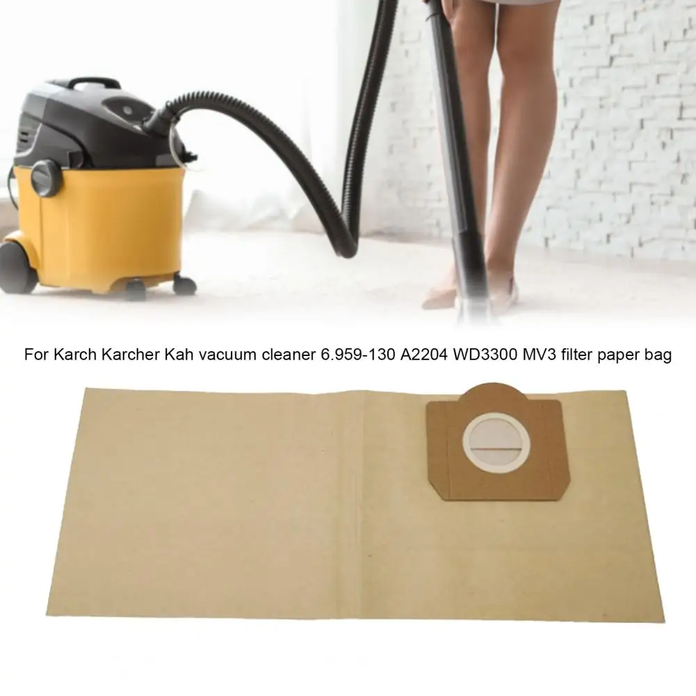 1PC Filter Bag Large Capacity Paper Vacuum Cleaner Dust Pouch Filter Replacement for Karcher 6.959-130 A2204 WD3300 MV3