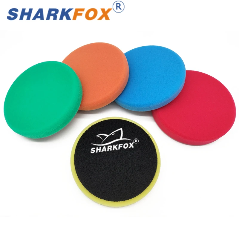 

Sharkfox 5"(125mm)/6"(150mm) Car Spong Buffing Polishing Pads Car Flat Polish Pad For DA/RO/GA Car Buffer Polisher Polising/Wax