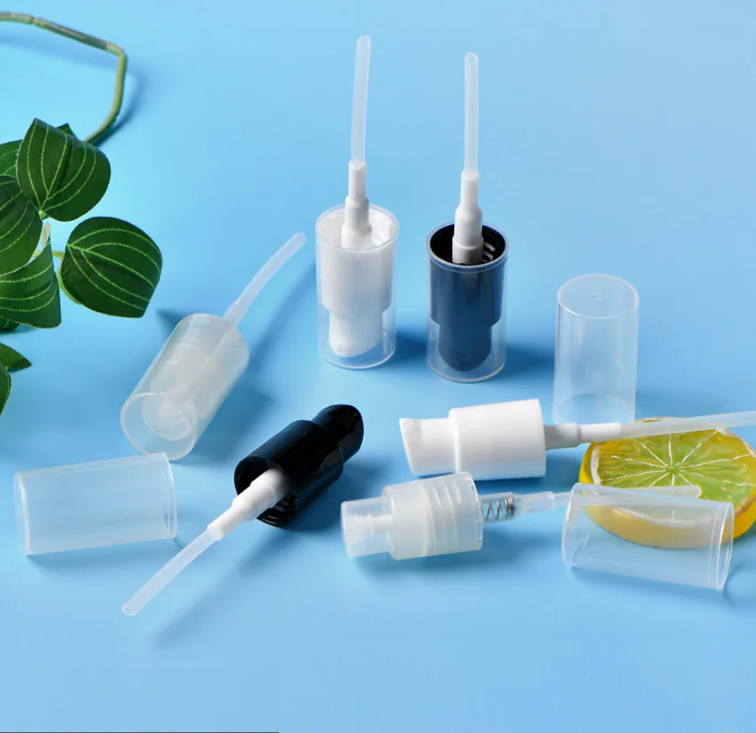 18/410 white/black/clear lotion press pump plastic glass bottle serum lotion foundation recovery skin care cometic packing