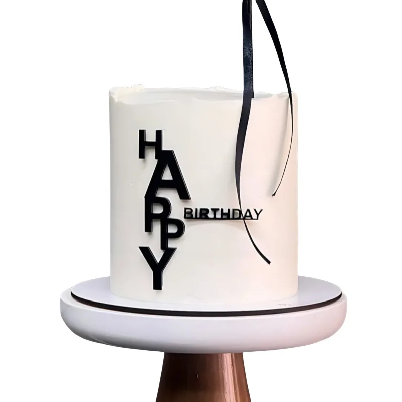 Goldene Acryl 'Happy Birthday' Kuchendekoration für Kindergeburtstage, Kuchenaufsätze, Geschenk, Backzubehör, Babyparty – Detail 2