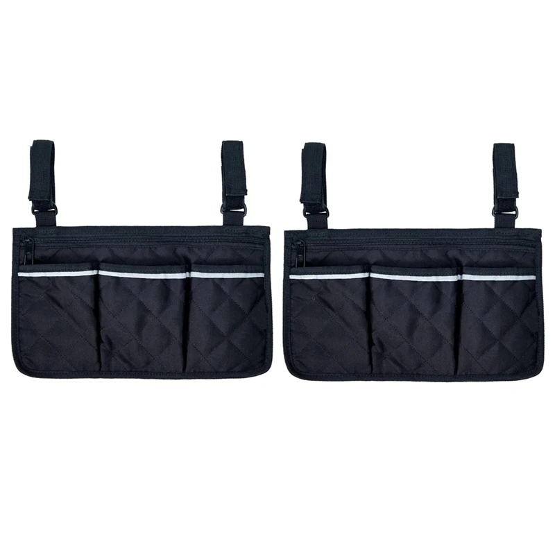 Wheelchair Armrest Side Storage Bag Portable Wheelchair Side Pocket Suitable For Most Walking Wheels And Mobile Equipment