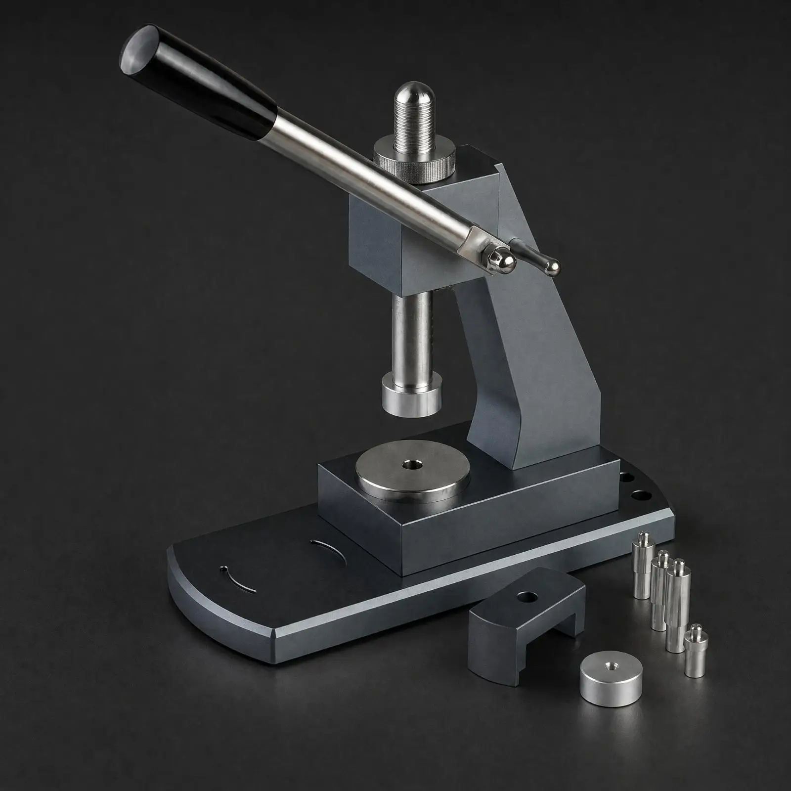 Aluminum Alloy Watch Back Press Tool for Watchmaker with Multiple Interchangeable Dies