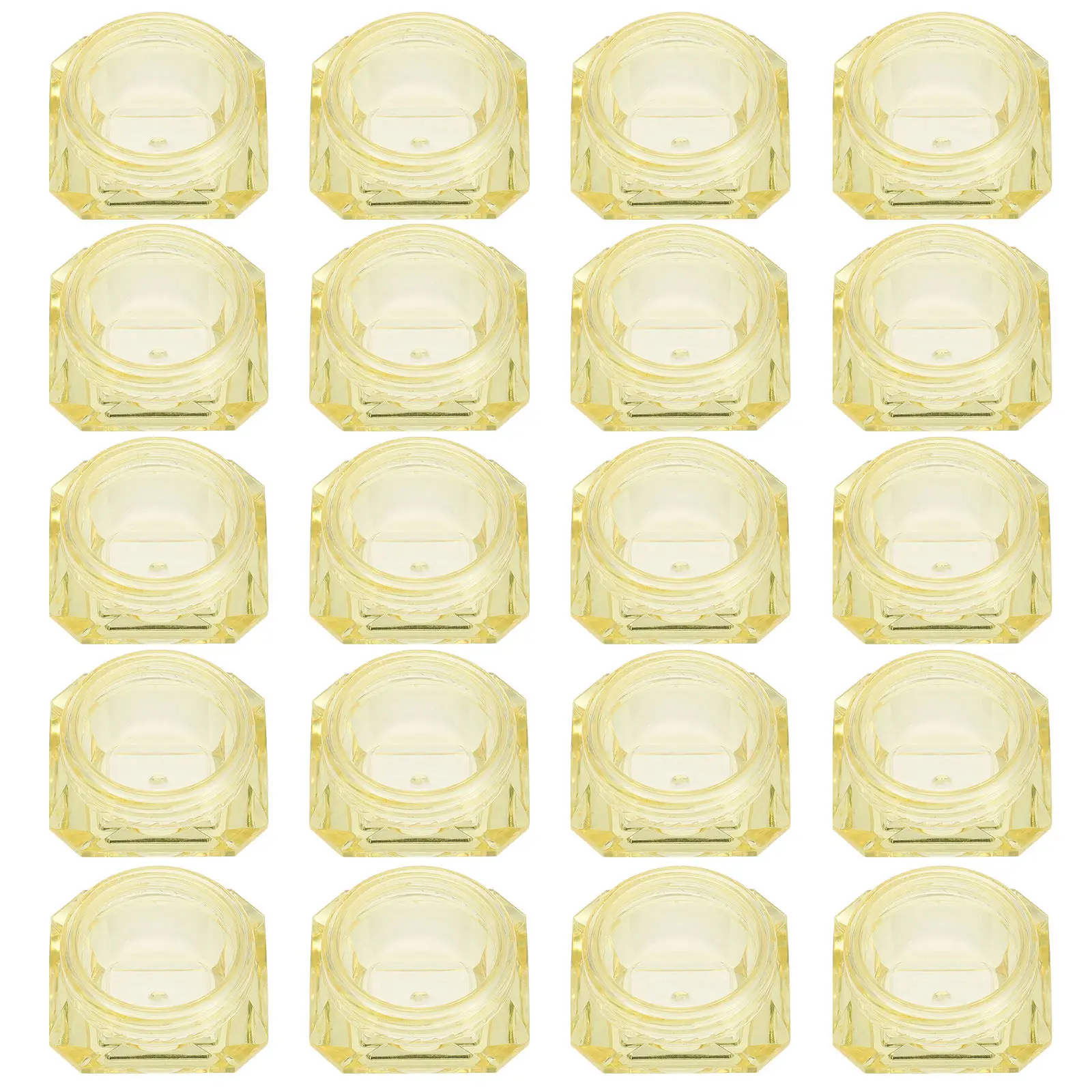 

100Pcs Face Cream Containers Refillable Empty Cream Bottles Small Plastic Sub Bottles Flat Bottom Leakproof Travel Storage