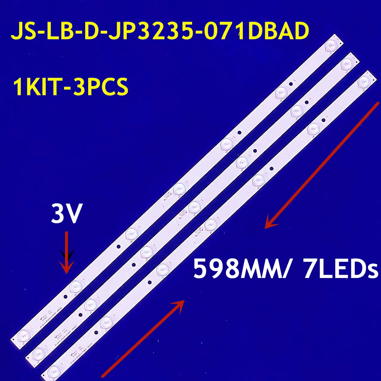 

3PCS LED backlight 7lamps JS-LB-D-JP3235-071DBAD (50320) E305540 PY63356B NVR-7406-32HD-N For 32L31 32L33 32l53 L32F1600B