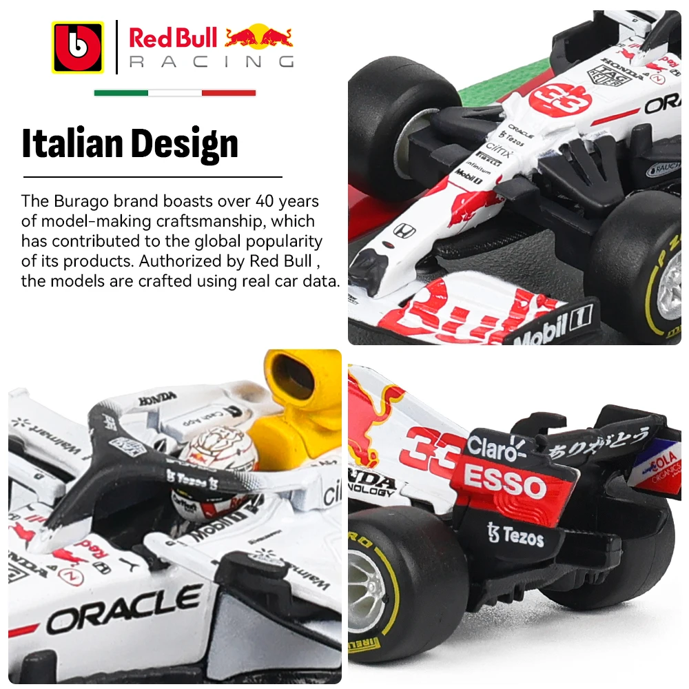 Bburago 1:43 2021 F1 Red Bull Racing Coche de Carreras Modelo Fundido a Presión Entrega Especial en Turquía RB16b No.11 No.33 Verstappen Perez