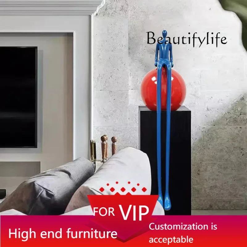 

UP Hotel lobby high-class welcome abstract long-legged figure sales office soft floor decoration ornament