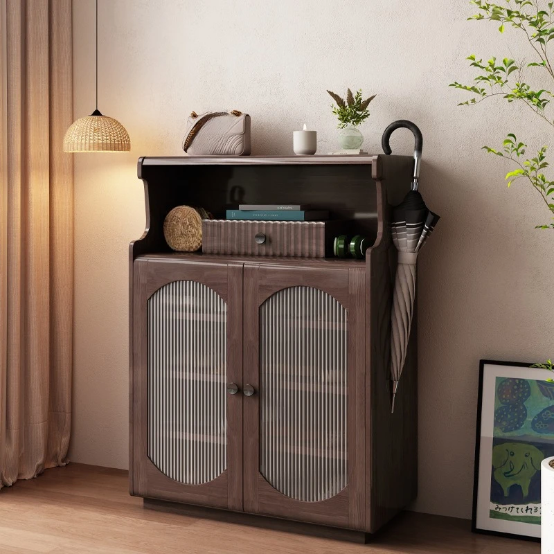 باب إطار من الخشب الصلب، خزانة شرفة ذات سعة كبيرة، خزانة تخزين شرفة الرياح، خزانة بهو بسيطة وحديثة