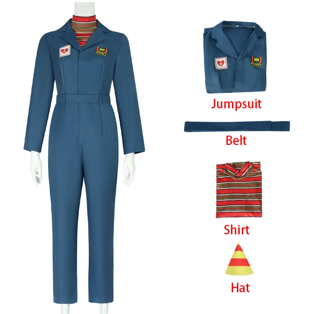 

Game Mouthwashing Anya Cosplay Costume Jumpsuit Belt Shirt Hat Full Set Crew Anya Role Play Bodysuit Halloween Carnival Party