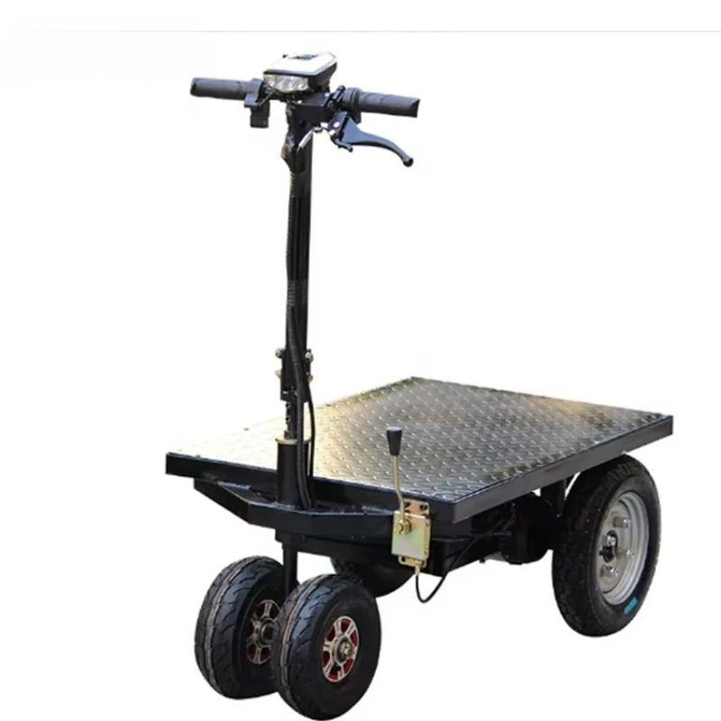 4 wheels folding hand carts trolleys heavy duty goods carrying transporter cart electric platform hand trolley