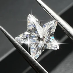Szjinao Loose Gemstones Moissanite Star Shaped 0.1ct To 5ct D Color VVS1 Gems For Jewelry Certified Moisanite Positive Authentic