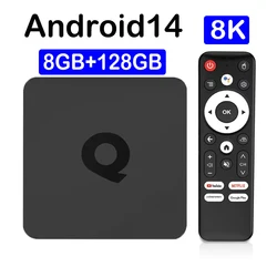 Smart TV Box Q1 Android 14 8GB 128GB Media Player Allwinner H313 8K BT 2.4G 5G Wifi AV1 Google Voice Set Top Box Global Netflix