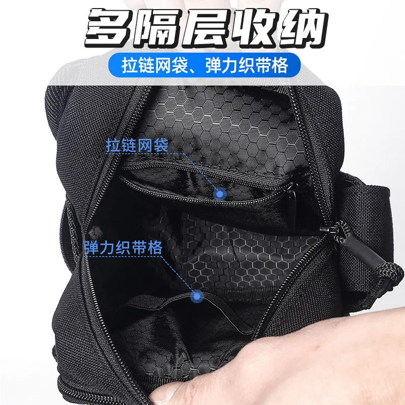 Tactical Waist Pack Molle Large Capacity Multifunctional EDC Tool Bag Multi-Compartment Zipper Waist Pouch for Hiking Cycling
