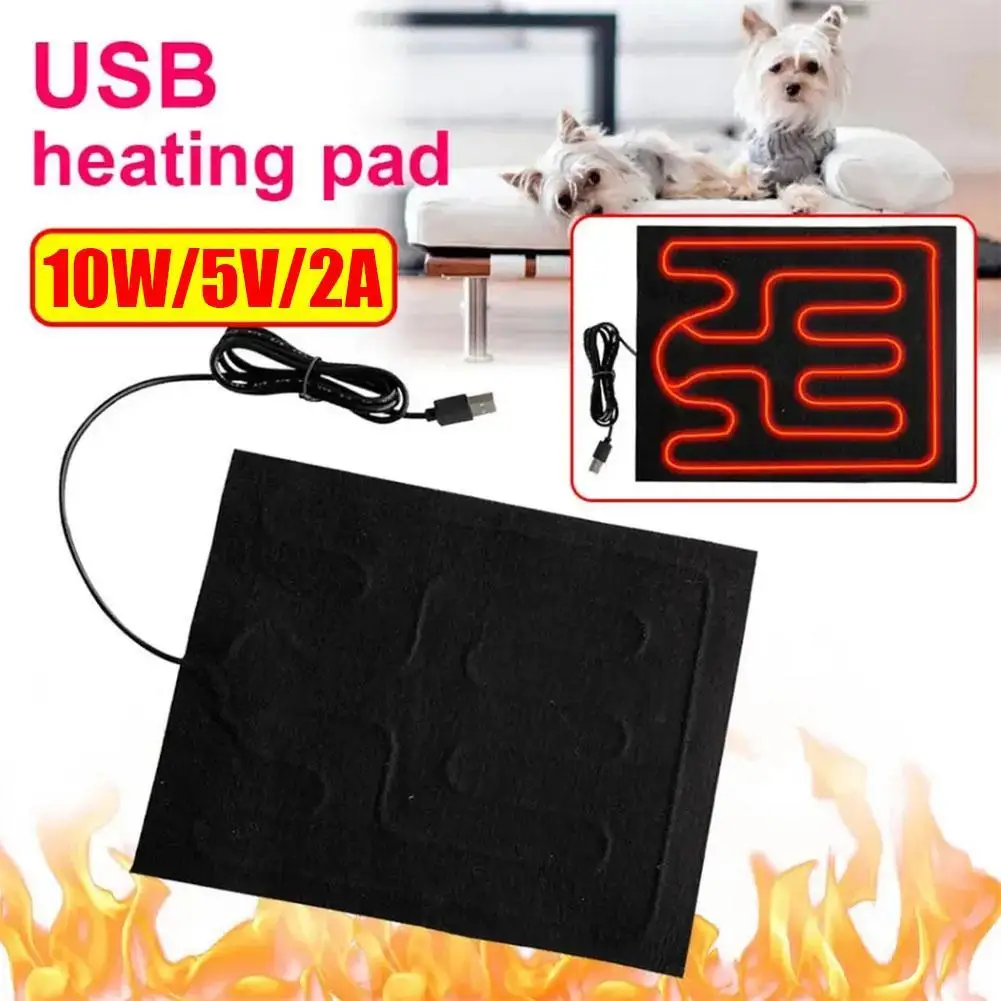 USB Seat Cushion Heating USB Heating Film Neck Back Calf Muscles Lower Back Warmer Comfortable Heat Therapy Pet Supply