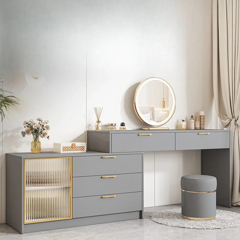 

Solid wood dresser bedroom modern simple new light luxury storage integrated