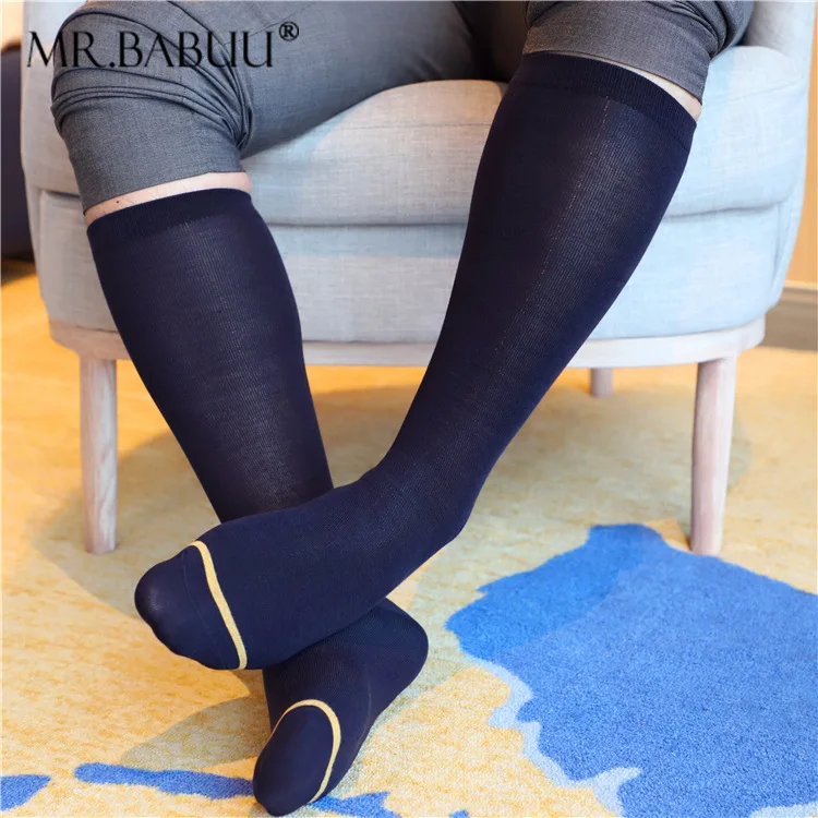 Men's Formal Wear Socks Middle High Tube Red Gold Loop Personality Stocking Elastic Cotton Breathable Socks