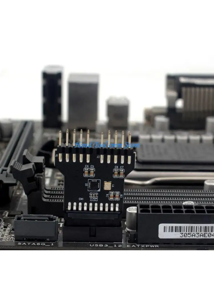H37F USB3.0 19Pin to 2xUSB2.0 9Pin Output Expansion Card For Desktop Motherboards