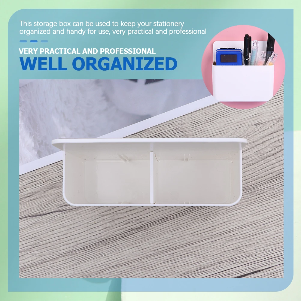 

2pcs Magnetic Pen Holder Abs Storage Box For Dry Erase Markers Pens Organizers Office School Supplies White Board Accessories