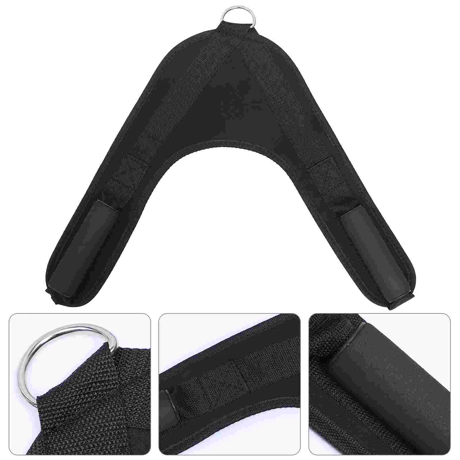 Abs Strap V-Shape Crunch Harness Fitness Accessory Cable Machine Attachment Abdominal Workout Device Back Belly Cummerbund