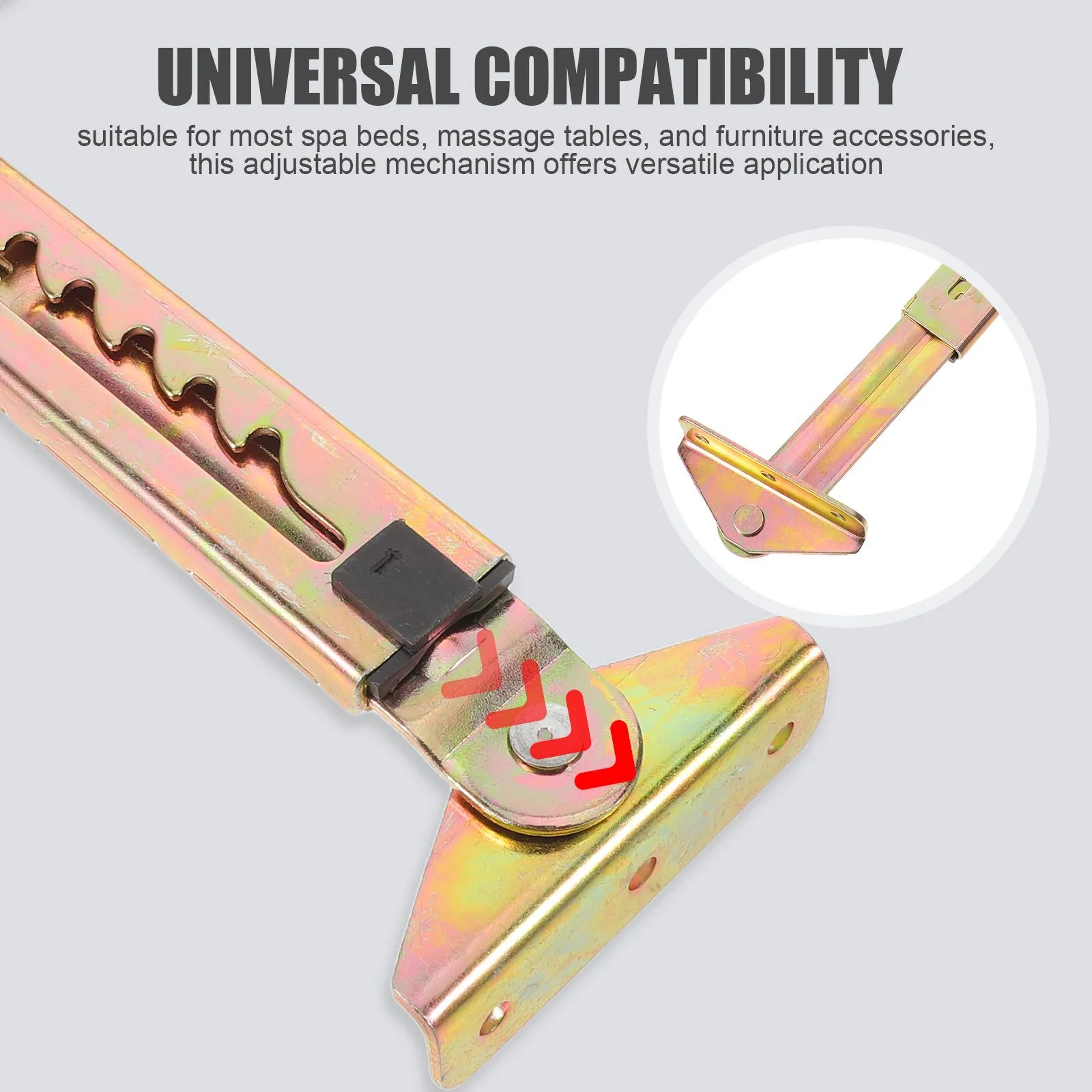 2Pcs Massage Table Adjustable Telescoping Level Support Rod Spa Bed Height Adjuster Lifter Furniture Lift Rods Beauty Bed