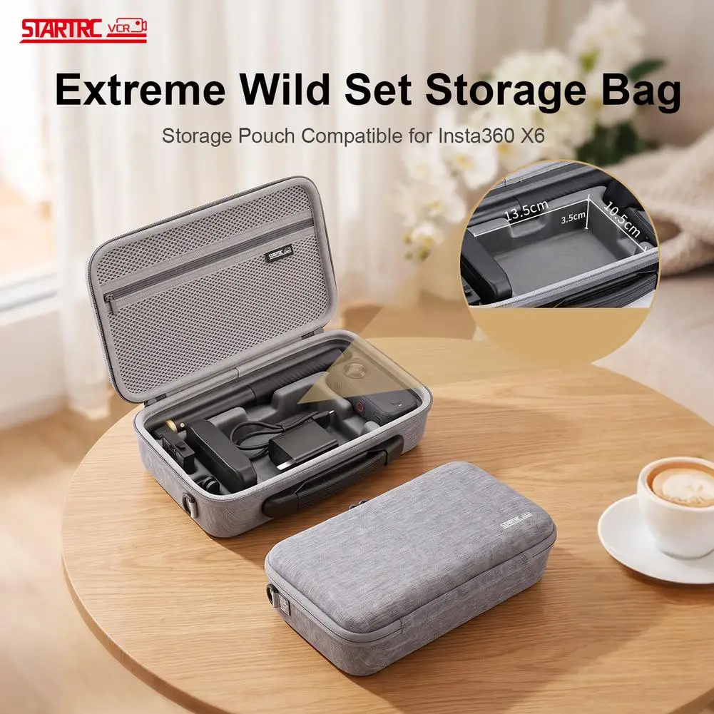 For Insta360 X6 Set Storage Bag Camera Rabbit Cage Butler Complete Set Of Accessories Hard Shell Storage Box Shoulder Travel Bag
