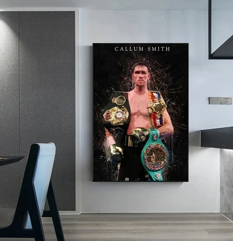 Boxing Champion Motivational Boxers Callum Smith And Mike Tyson Graffiti Poster Canvas Paintings Wall Art Pictures Home Decor