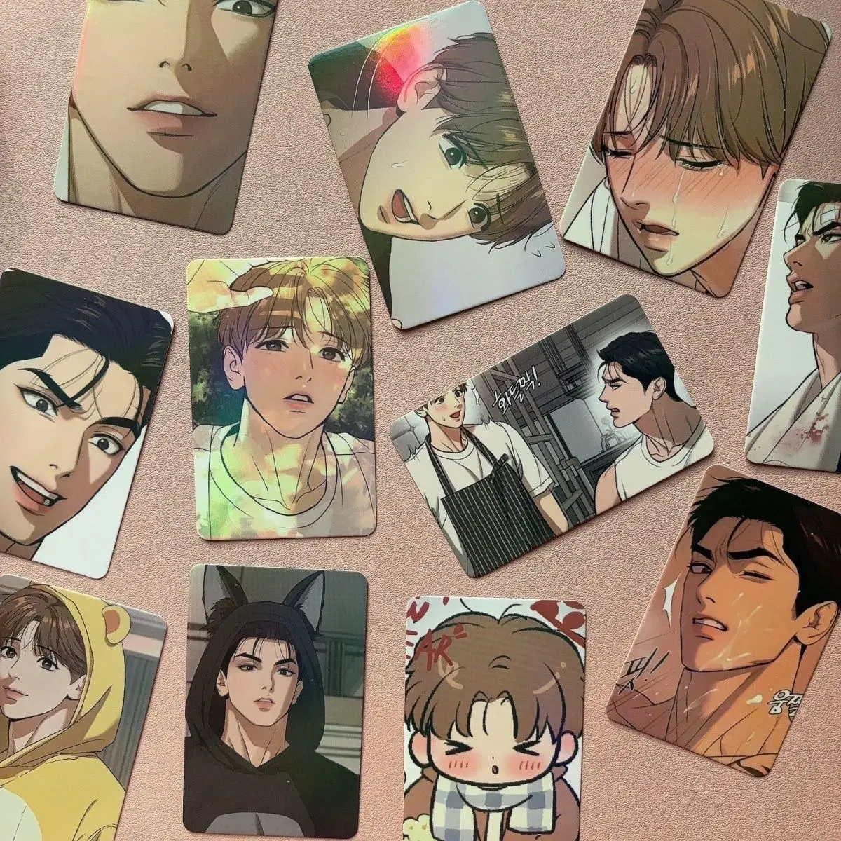 55 Pcs/Set Korean Comic Manwha Jinx Laser Lomo Card Zhou Jae-kyung, Jindan Cartoon Characters HD Photocard Fans Gift