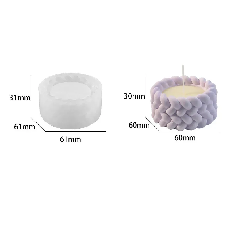 Hemp Rope Silicone Mold DIY Gypsum Concrete Ceramic Candlestick Storage Box Mould Succulent Flower Pot Home Decor Supplies Tool