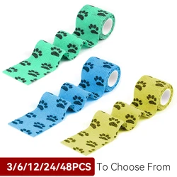 3/6/12/24/48PCS Tattoo Grip Bandage Cover Wraps Tapes Non-woven For Pet Self Adhesive Finger Wrist Protection Tattoo Accessories
