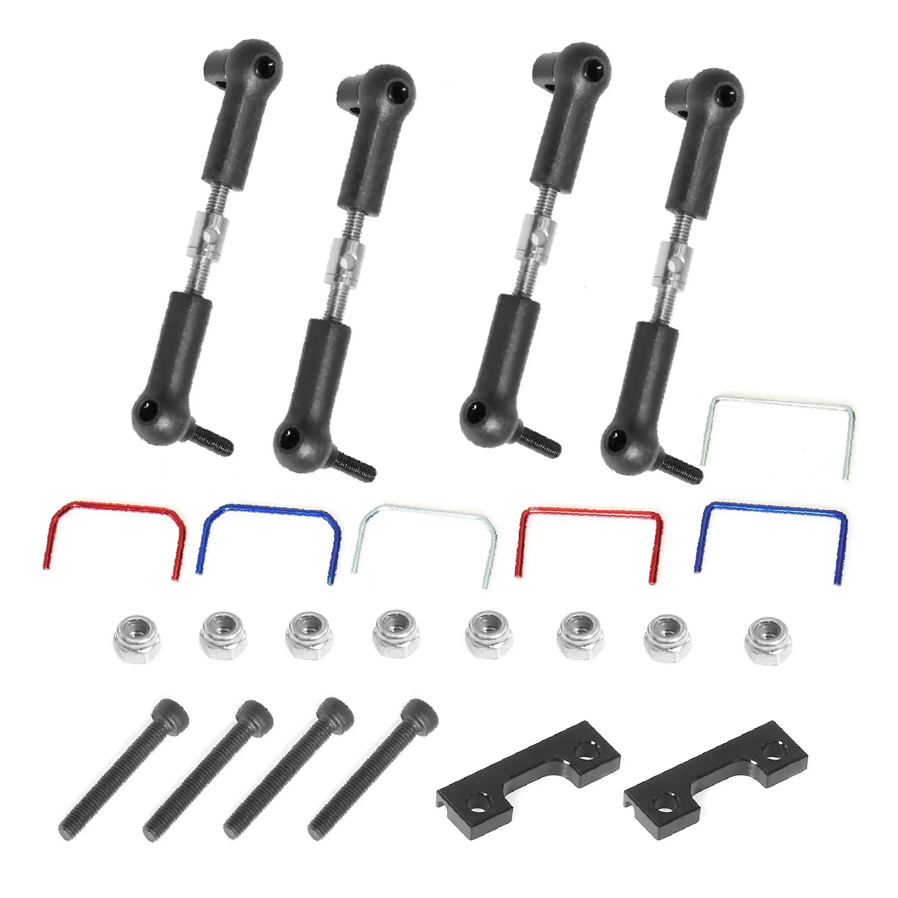 Front and Rear Wide Sway Bar Anti Roll Bar Kit for Traxxas 1/16 Slash E-Revo RC Car Upgrade Parts Accessories