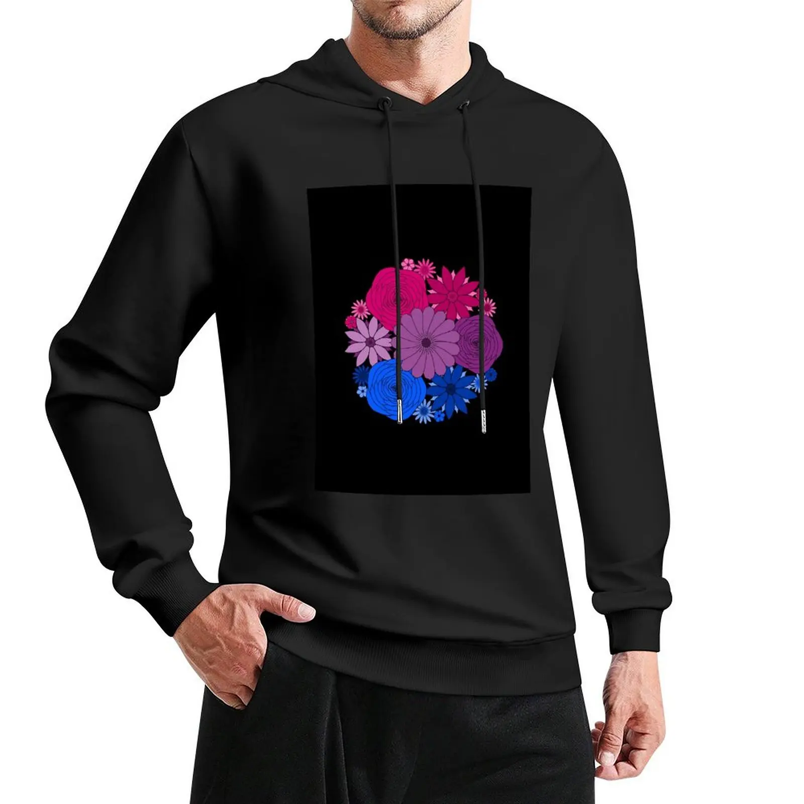 

Bisexual Pride Bouquets Pullover Hoodie anime clothes autumn hoodie