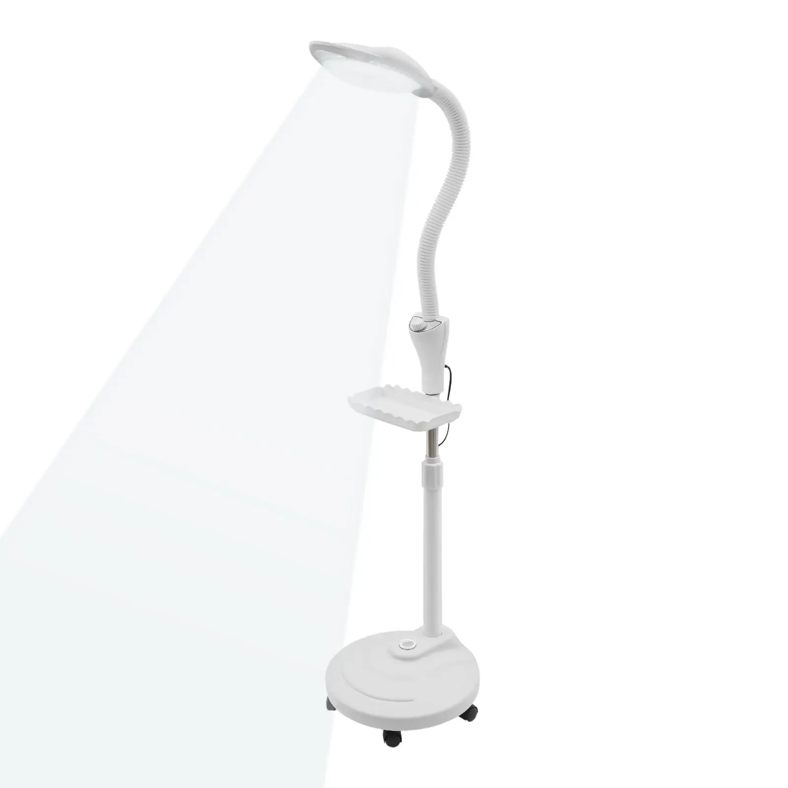 

16X Magnifying Lamp Led Magnifier Light Glass Height Adjustable Floor Standing Magnifier Lash Lamp with Wheels Rolling Base For