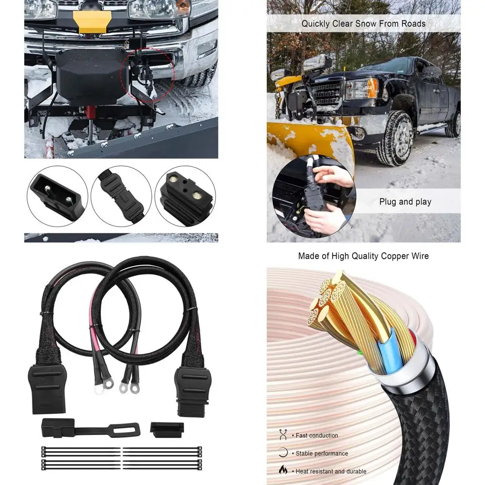 

2-контактный аккумуляторный кабель сбоку грузовика и плуга, подходит для западного снежного плуга Fisher, замена 21294 61169 8274, жгут проводов силового кабеля с