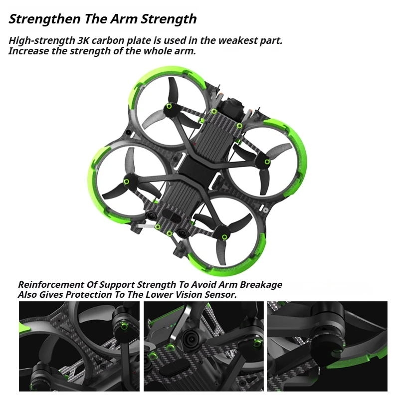 Real Carbon Fiber for Dji Avata 2 Full Protection Lightweight Anti-Fall Drone Guard Armor Protective Armor Kit Drone Accessories
