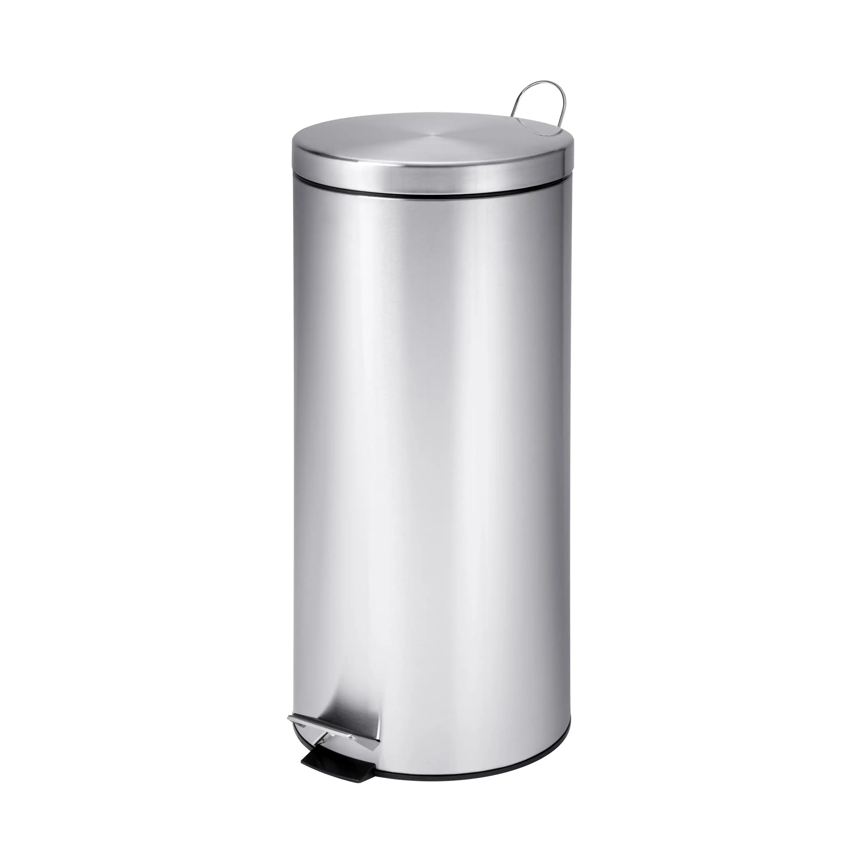 8 Gallon Trash Can, Round Step On Kitchen Trash Can, Stainless Steel It can be used daily in any home or office