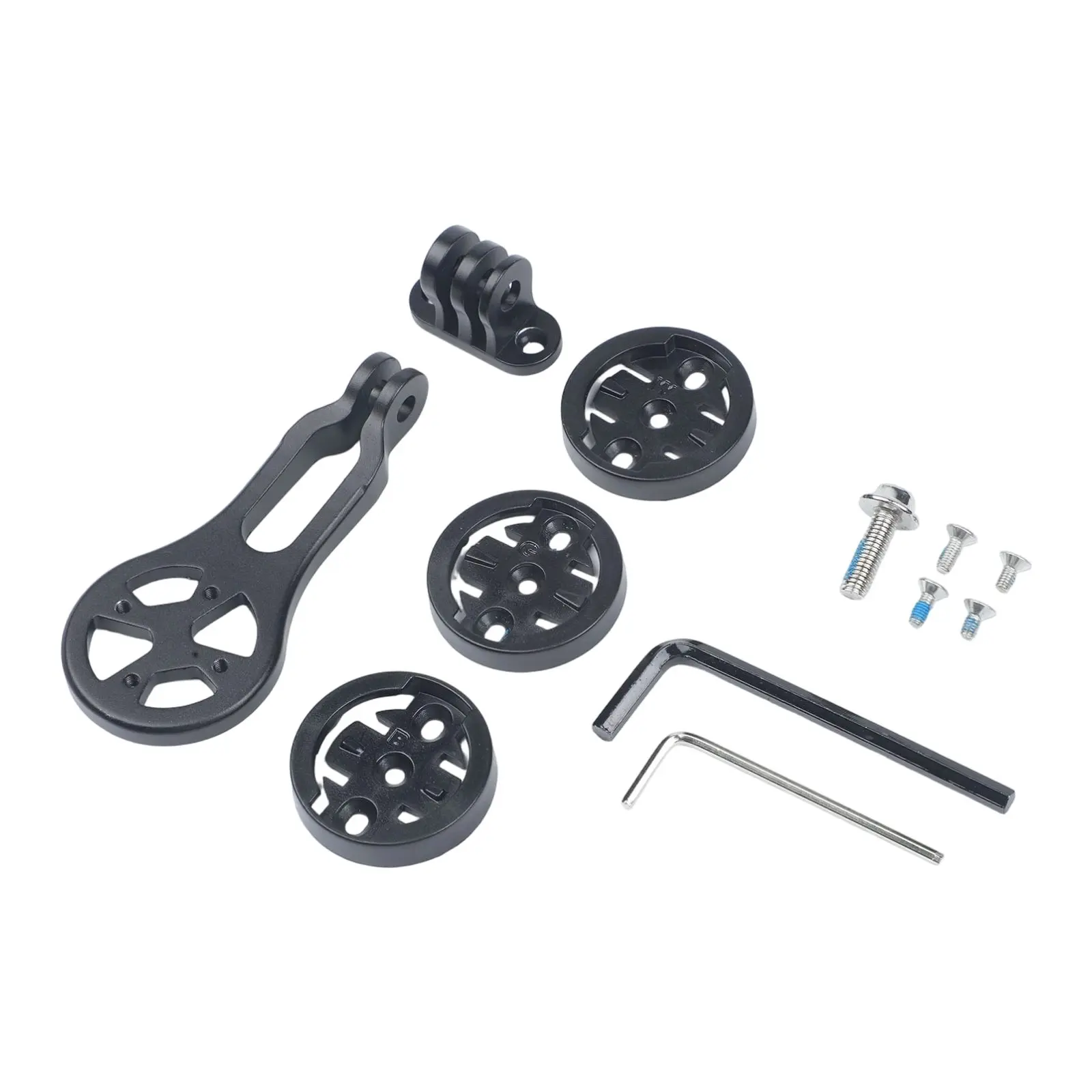 Adjustable Bicycle Handlebar Mount Aluminum Handlebar Mount Adjustable Speedometer Holder Includes Multiple Base Plates
