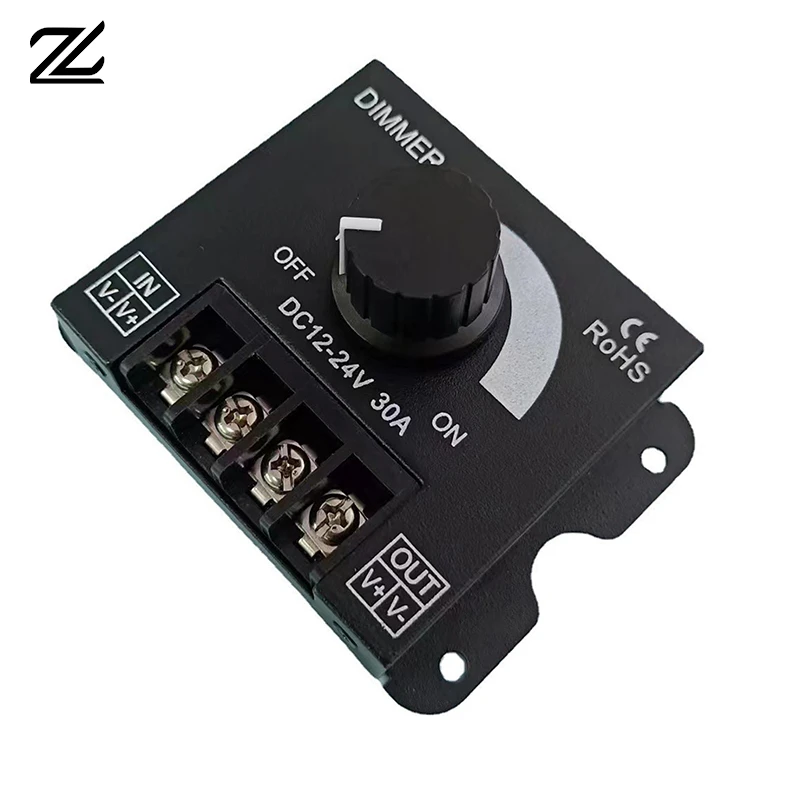 Adjustable Brightness Driver DC Voltage Regulator 30A 360W Power Supply Adjustable Speed Controller 12V-24V LED Dimmer Switch