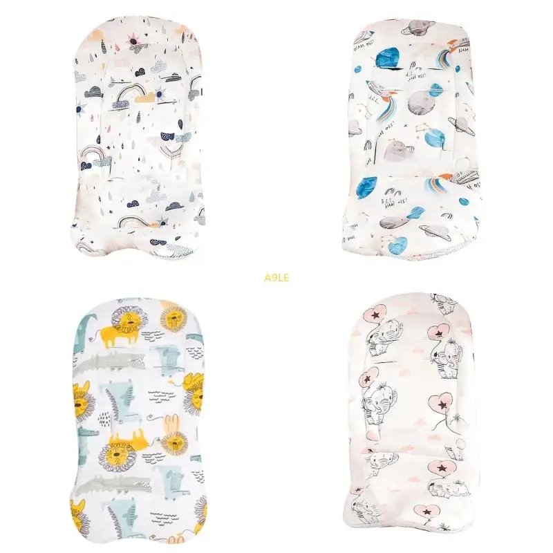 

Strollers Cushion Double Sided Mattress Toddlers Pushchair Liner Pad Breathable Cushion with Printed Pattern
