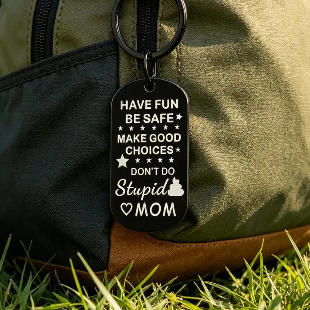 Heartwarming Gift Keychain Brand Keychain Pendant with Hanging Buckle Lightweight Key Holder for Backpacks Car Slogan for Teens