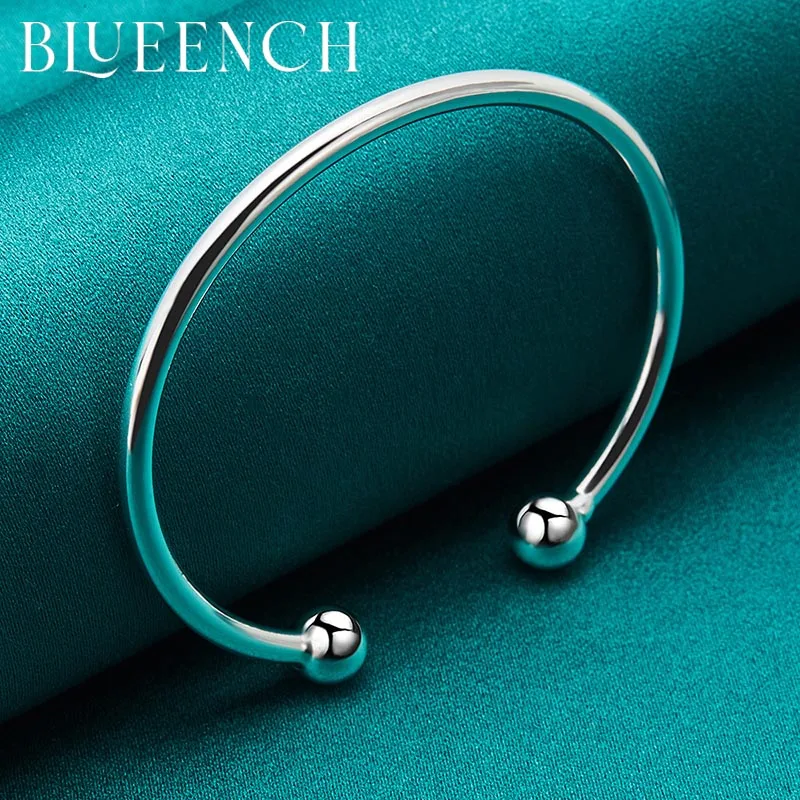 

Blueench 925 Sterling Silver Ball Bracelet Bangle For Women'S Wedding Parry Party Fashion Glamour Jewelry